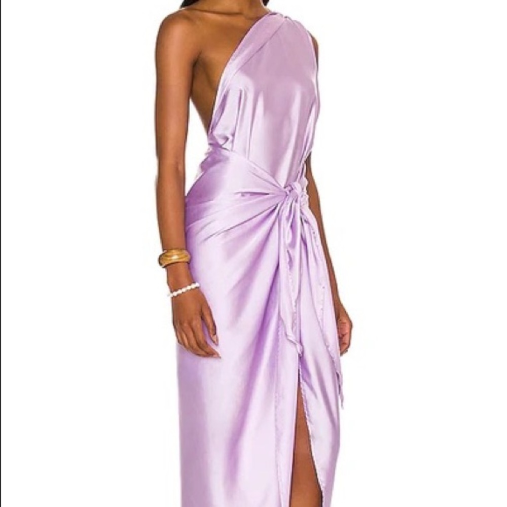 BAOBAB Marea One-Shoulder Satin Dress